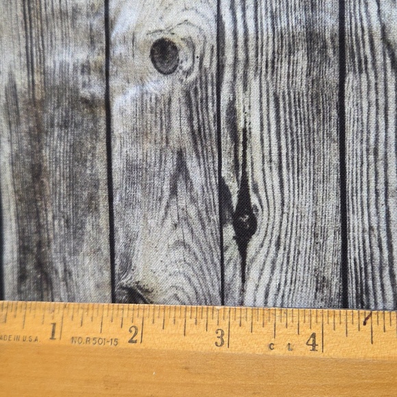 Joann Cotton Fabric Grey & White Pinewood Slats Sewing/Quilting Material - Picture 3 of 6